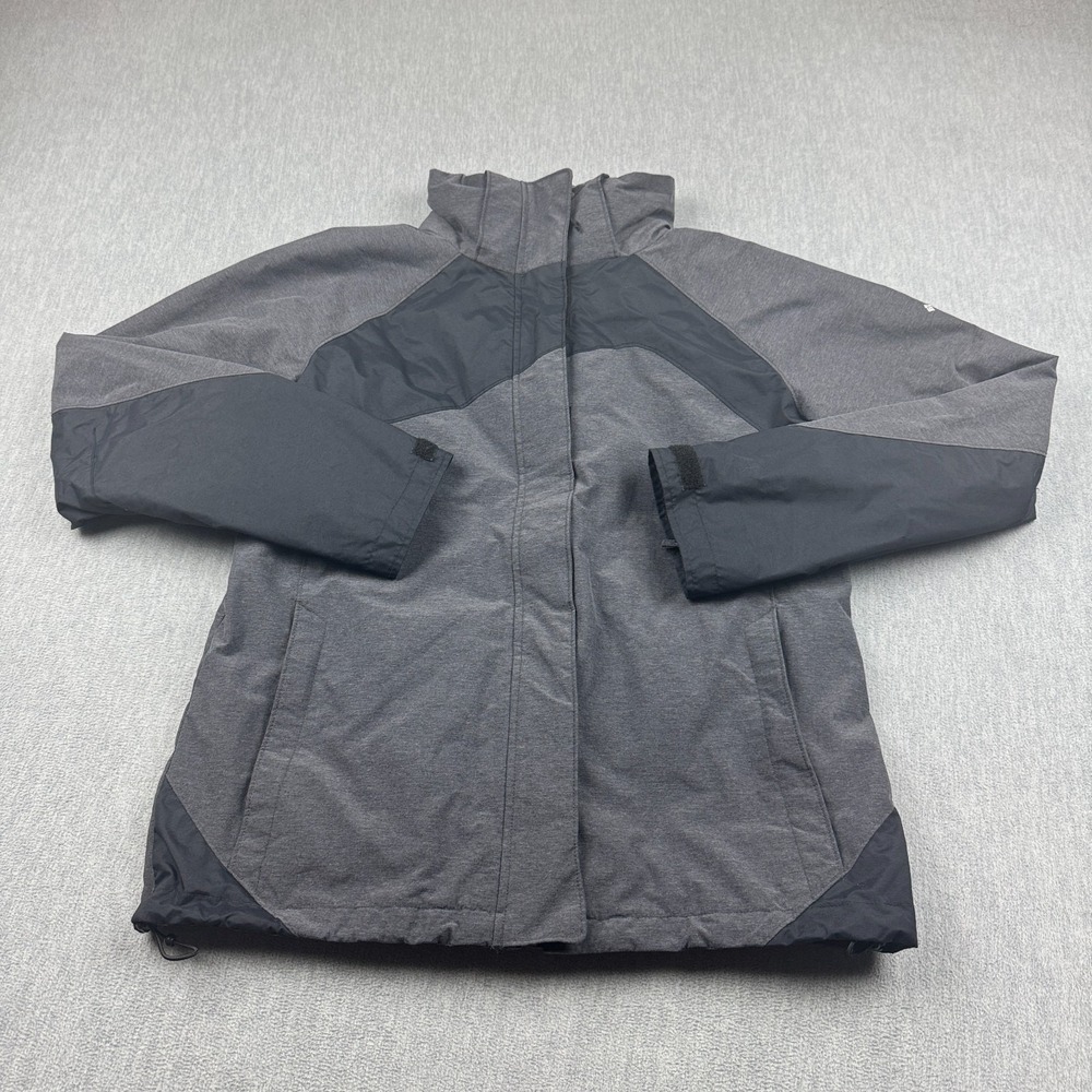 Columbia Jacket Women Gray Full Zip Interchange Water Resistant Windbreaker Coat